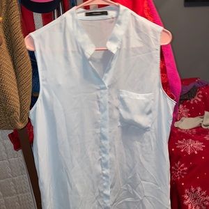 Sleeveless Light blue blouse